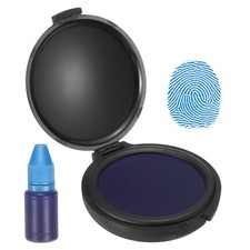 Fingerprint Ink Pads with 5ml Water-Based Ink for Office Supplies, Blue