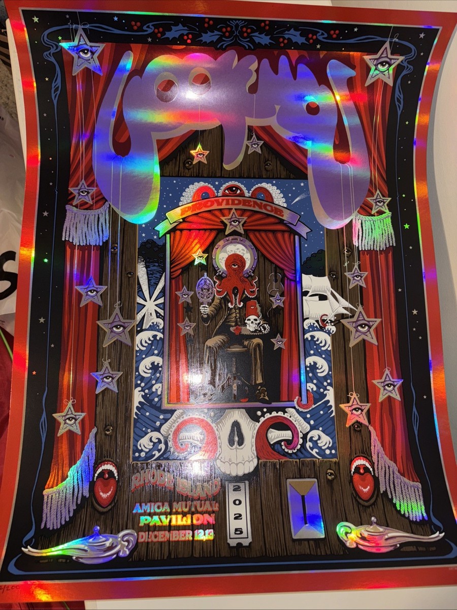 グレイシーエイブラムス-Limited Edition El Rey特注ポスター Goosemas 2025 Providence, RI Goose Rainbow FOIL Poster 22 of 200