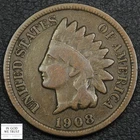 1908 S Indian Head Copper Cent 1C