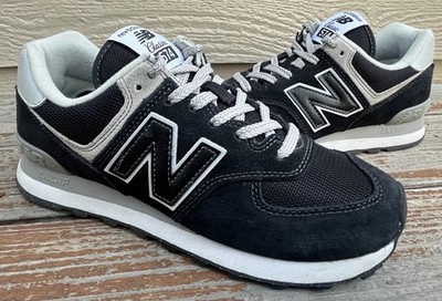New Balance 574 Core Unisex Women's 8.5 Men's 7 Athletic Shoes Black/White