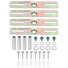 4 Pack 4" Ceiling Light Plate Kit Light Crossbar Mounting Bracket Universal Zinc