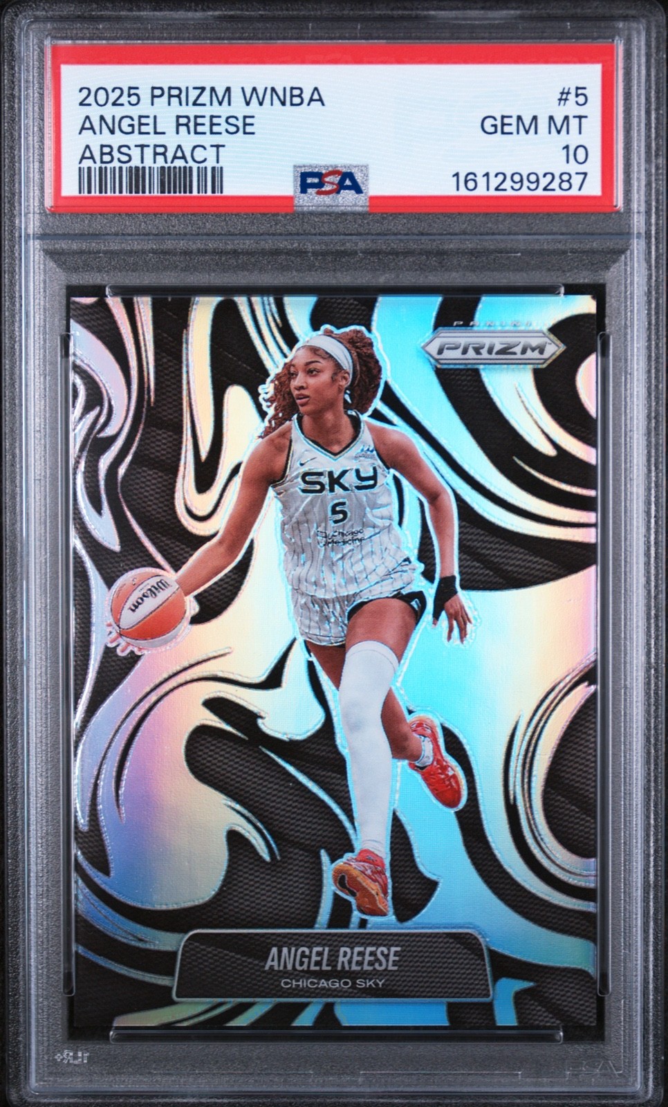 💥2025 Panini Prizm WNBA - Abstract Angel Reese #5 CASE HIT PSA10 view 1