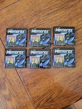 LOT OF 6 Memorex MiniDisc MD 74 Minute Digital Recording Discs New Sealed NOS