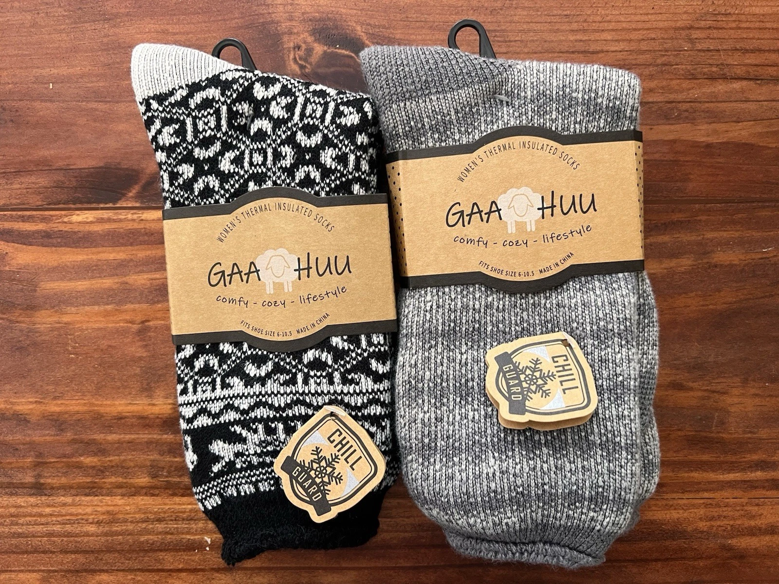 GAA Huu Women's Thermal Insulated Socks Size Size 6-10.5 NWT 2 Pair Lot