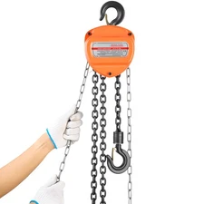 Uimoso Manual Chain Hoist 1 Tons/2200 lbs Capacity 20 ft w/Durable G80 Chain
