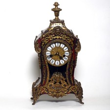 BOULLE DA TAVOLO STILE ANTICO - orologio a pendolo - h.37cm, l. 18cm, p.10cm