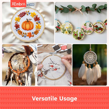 9 Pieces Embroidery Hoops, 3 Inch Small Embroidery Hoop, Bamboo Circle Cross ...