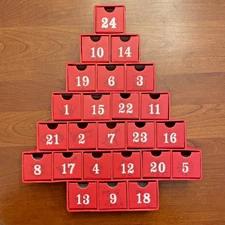 Starbucks 2007 Christmas Tree Advent Calendar 24 Drawers Empty 10” x 12” Vintage