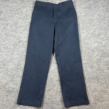 Dickies 874 Original Fit Work Pants Mens 32x31 Navy Blue Flat Front Straight Leg