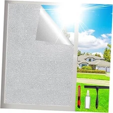 Frosted Window Privacy Film Glass Window 35.4 Inch x 118.1 Inch Frosting White