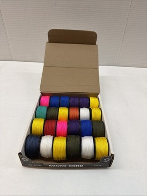 Atwood Rope Micro Cord 100LB Test 3/64 Inch 125FT Assortment 24 Pack 
