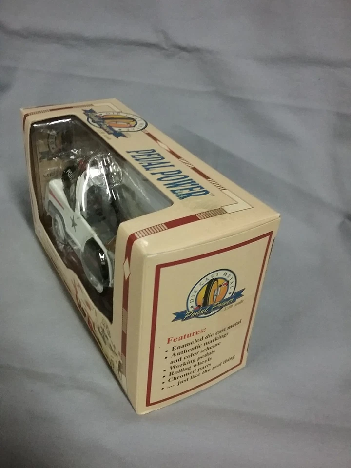 Golden Wheel Diecast Pedal Power Black & White Police Car 1/10 Scale New in Box - Image 2 of 4