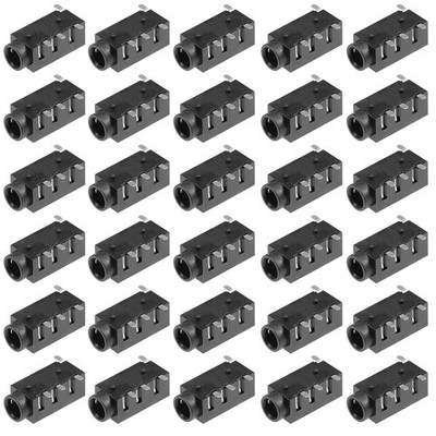 30Pcs PCB Mount 3.5mm 4Pin Socket Stereo Jack Audio Video DC Connector PJ320D