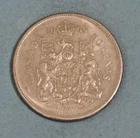 CANADA ( 1 ) COIN 50 CENTS  1966  EXTRA FINE  0.8000  SILVER DAMAGE ON BACK