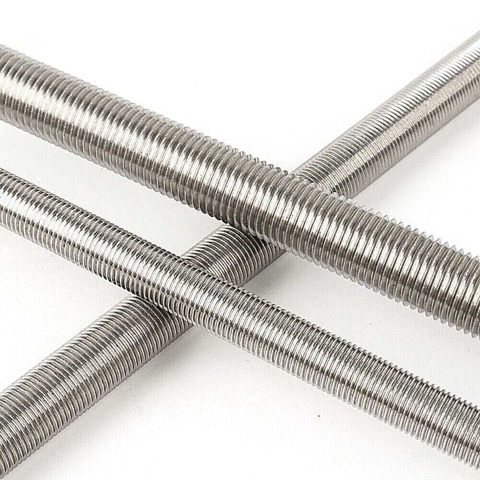 BARRA FILETTATA IN ACCIAIO INOX A2 M12 M14 M16 M18 M20 M22 M24 M27 M30 TIRANTE - Immagine 2 di 3