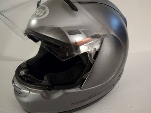 Arai Corsair V Motorcycle Racing Helmet Dark Silver Size Medium Has Scratches - Picture 2 of 19