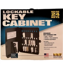 MMF Industries Lockable Key Cabinet Holds 24 Keys NEW