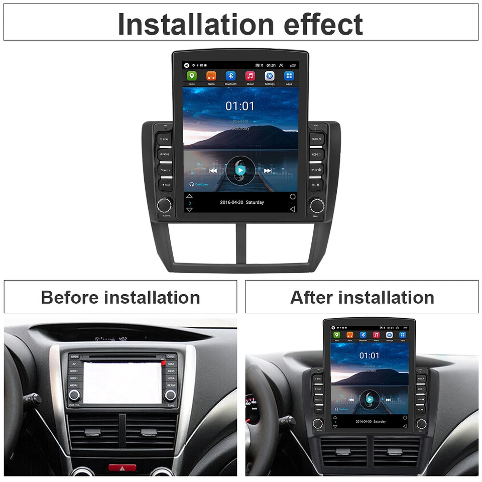 Radio estéreo de coche Android 13 Carpaly 9,7" para Subaru Forester Impreza 2007-2013 Foto 2 de 4