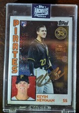 KEVIN NEWMAN 2020 Topps Archives Signature Series RC GOLD INK AUTO #1/1 Pirates