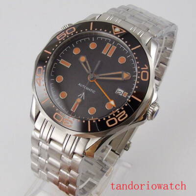New Automatic Men Watch Sapphire Glass GMT Auto Date Nologo Dial Steel Bracelet