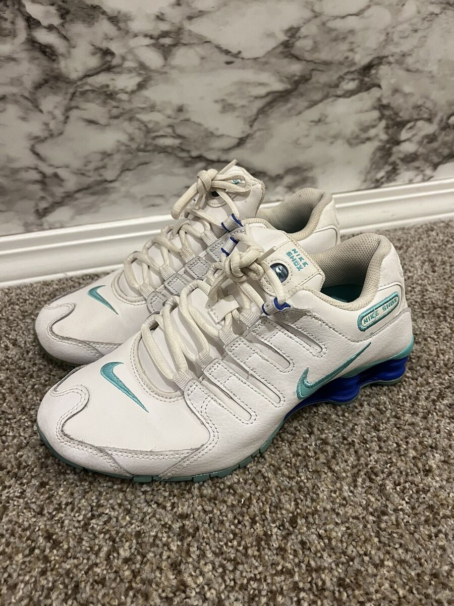 Nike Shox NZ SL 636088-144 Women's White Racer Blue Nike Shox NZ SL 636088-144 Women's White Racer Blue