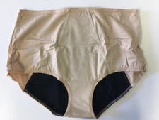 Dear Kate Women's Panties NELLIE Hipster 3X Full Lining - Period Protection TAN