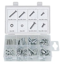 110pc Assorted Nut And Bolt Kit Set M5 M6 Nuts & Bolts In Sealed Case