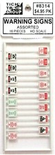 HO Scale Tichy Train Group 8314 Assorted Warning Signs pkg 16