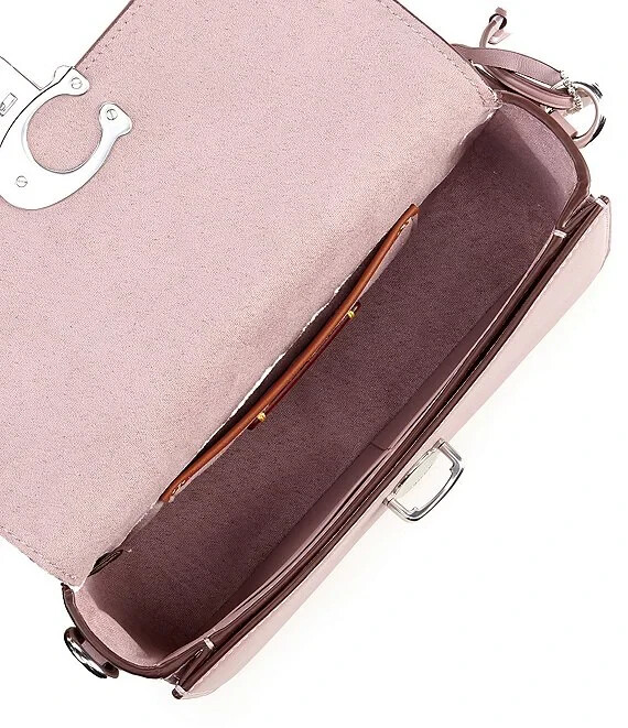 Coach Faded Purple Leather Studio Baguette Silver Tone