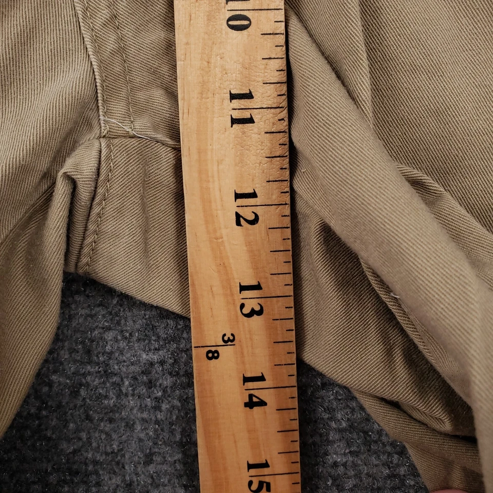 Volcom Shorts Mens 31 Beige Chino Bermuda Flat Front Zip Fly Hiking Outdoor - Image 4 of 4