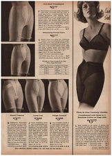1965 Montgomery Ward Print AD Luxury Girdle Vintage Retro Carol Brent