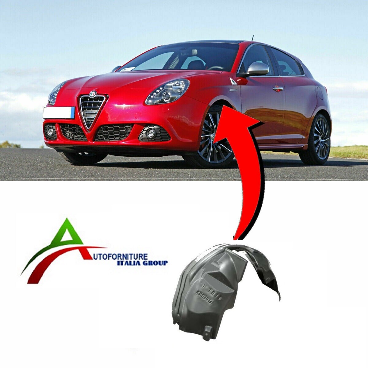 Passaruota Anteriore Sinistro Per Alfa Romeo Mito Dal 09/2008 - Ricambio Compatibile