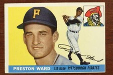 Vintage BASEBALL Card TOPPS 1955 PRESTON WARD 1st Base Pittsburgh Pirates #95