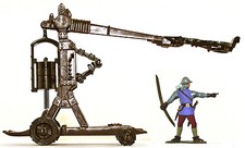 Pressman Toys 9149- 54mm Trebuchet Catapult - unpainted plastic, metal spring