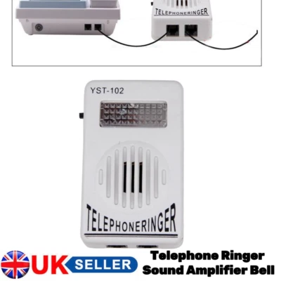 Extra-Loud Telephone Ring Ringer Sound Amplifier Bell Speaker Home Landline Bell