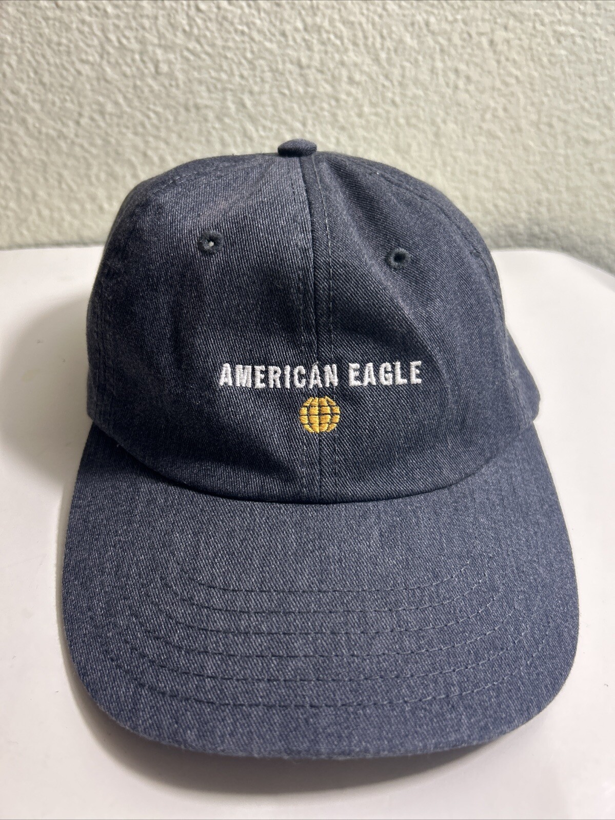 American Eagle Gray Strapback Baseball Hat Dad Ha… - image 1
