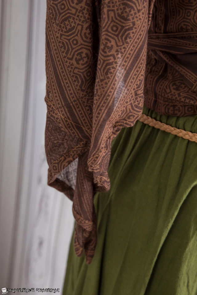 Festival Outfit Medium Brown Green Zootzu Fairy Boho Hippie Costume Faire - Image 3 of 4