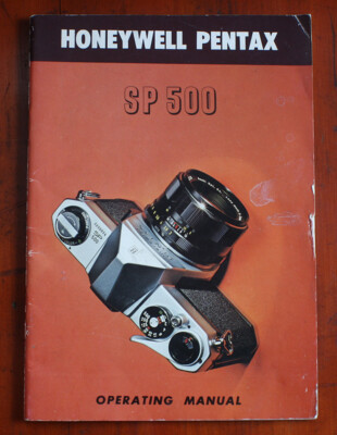 PENTAX HONEYWELL PENTAX SP 500 INSTR. BOOK/126744 | eBay