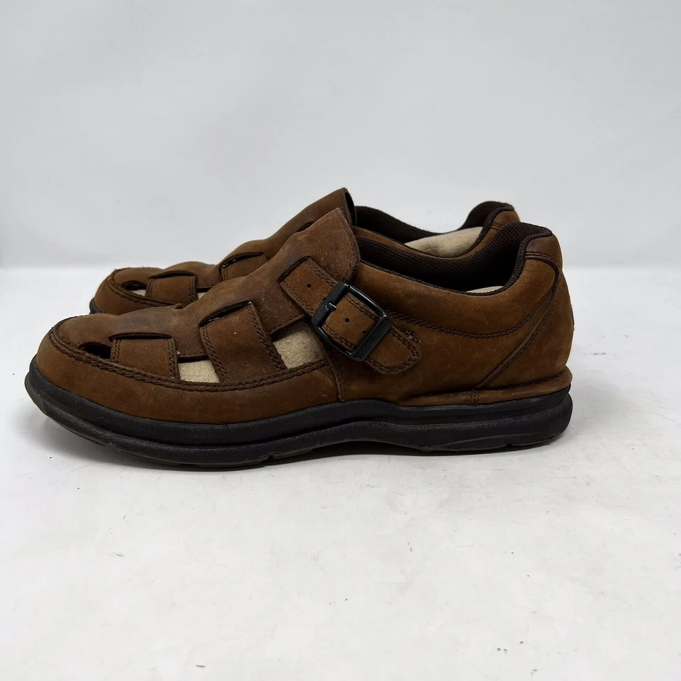 Sandalias de pescador Rockport para mujer talla 9,5 cuero marrón excelente estado WWT87M Foto 2 de 4