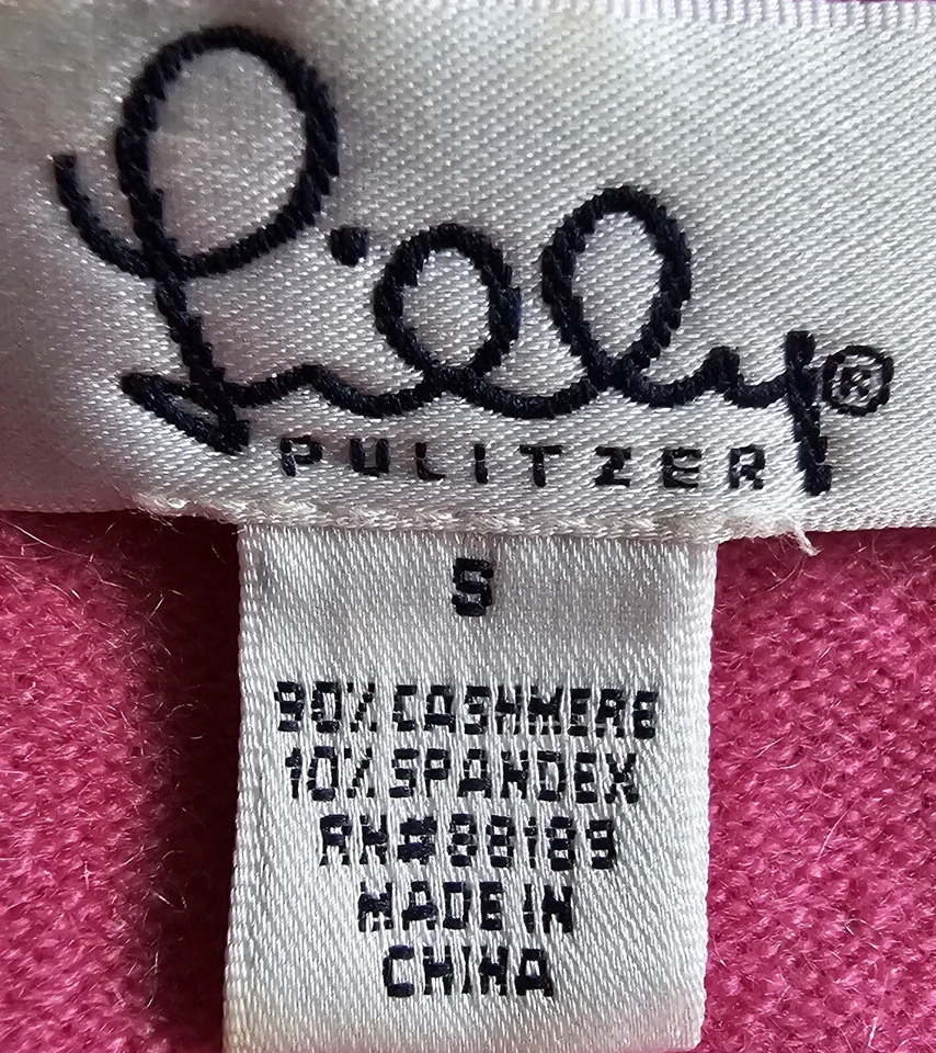 Camisa Suéter Top Lilly Pulitzer Mujer Talla S Pequeña Rosa Púrpura Cachemira Foto 2 de 4