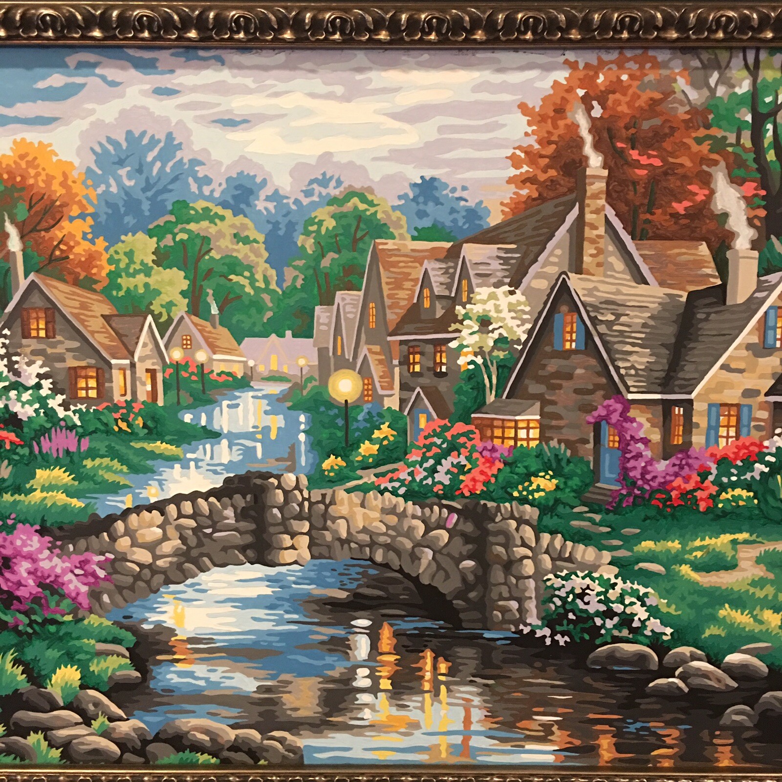 Finished Paintworks Dimensions Paint By Number Cottage Garden Painting