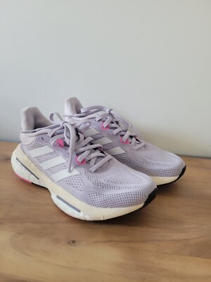 Adidas Solar Glide 6 W Women's Running Shoes Size 6.5 Purple & White