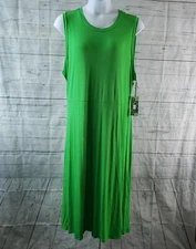Future Collective Kahlana Barfield Brown Womens Dress Sz 3X Green Ribbed Cutout