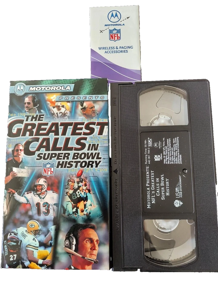 The Greatest Calls In Super Bowl History Motorola VHS Tape NFL Sealed New - Image 2 of 3