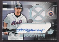 Jeff Keppinger 2004 SPX Xciting Rookie Jersey Autograph card #163 Mets /799