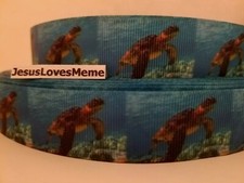 Grosgrain Ribbon Sea Turtles Reptiles Marine Ecosystems Ocean Sea Water Life, 1"