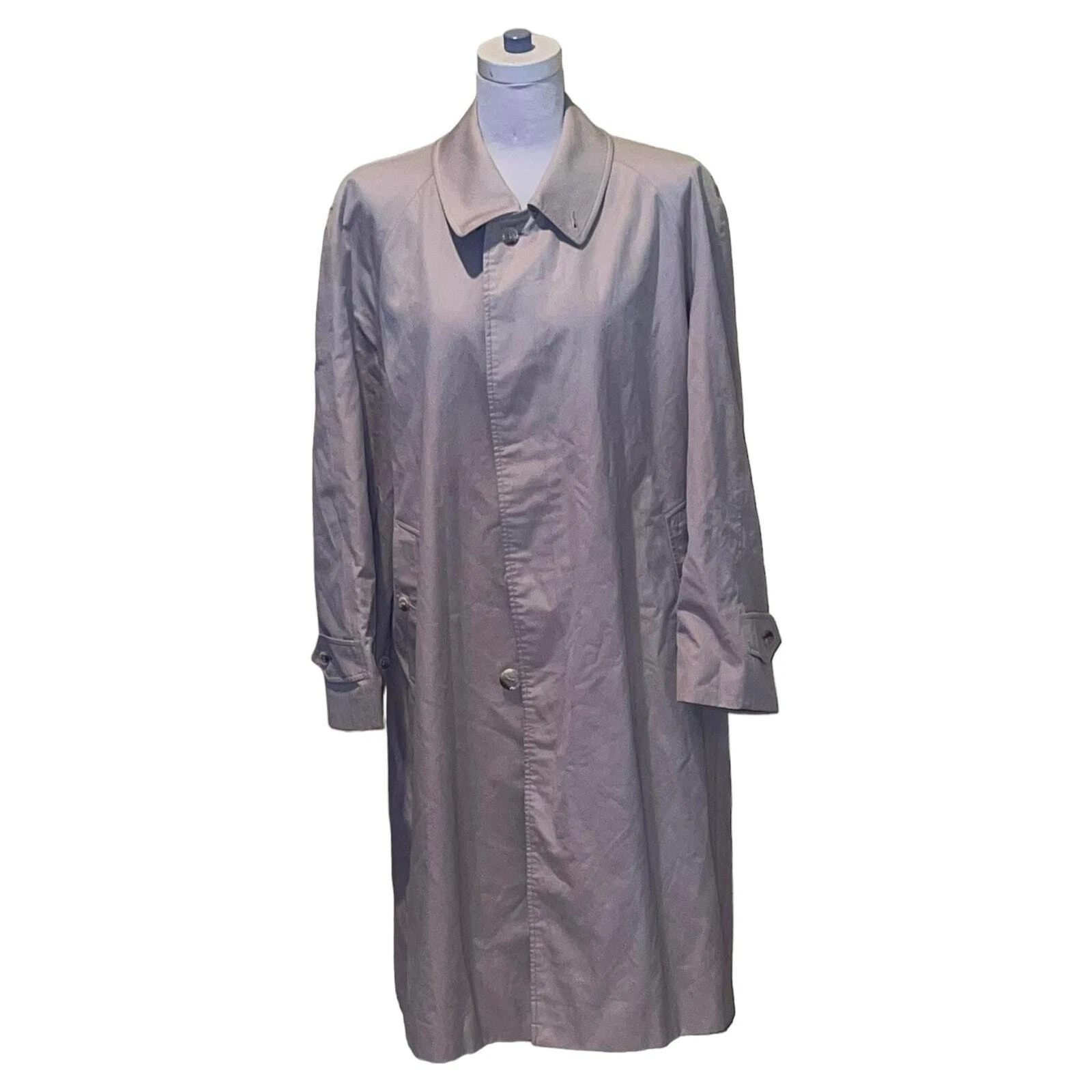 Short vintage Burberrys' London trench marrone chiaro a scacchi nuova taglia 52