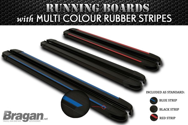Bragan Black Running Boards MY3 FüR Ford Transit Custom LWB 2013-2018 - Set 2-image