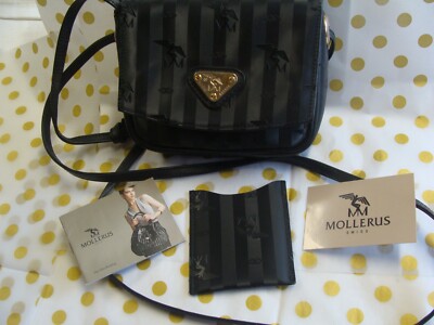 Maison Mollerus, Clutch/Schultertasche & Kartenetui MM Monogram, Made in Switzerland