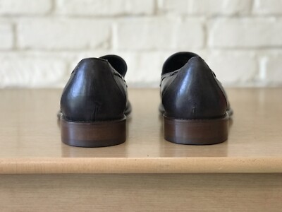 Johnston & Murphy J&M 1850 Penny Loafer Gray Dress Shoes  display picture 3